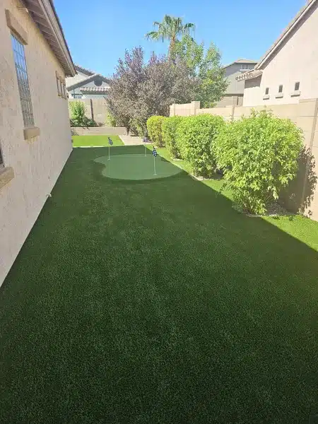 backyard putting greens installation
