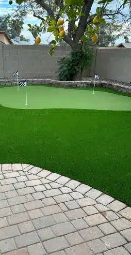 puting greens installation and pavers