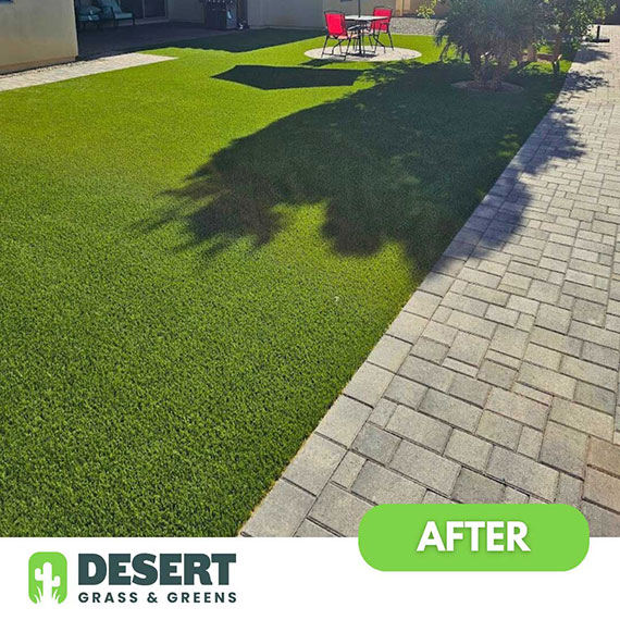 After installation of Fake Grass