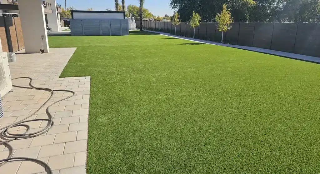 paving stones installation in patio